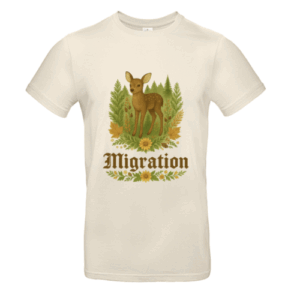 Lagerartikel Rehmigration T-Shirt natural Druck vorne