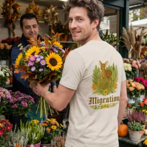 Rehmigration T-Shirt natural Druck hinten Größen S, XXL, 3XL